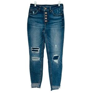 Maurices High Rise Super Skinny Distressed Jean